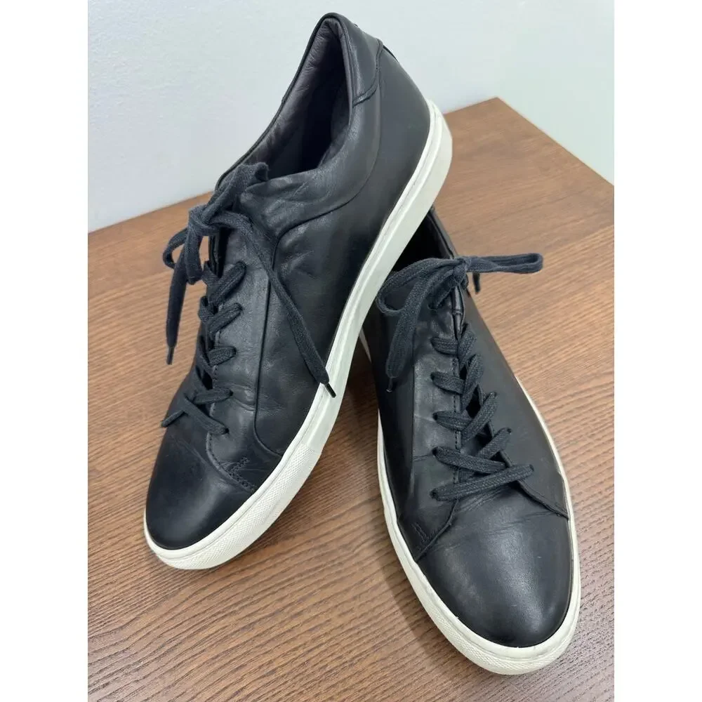 $395 - TO BOOT NEW YORK Pullman Leather Sneaker in BLACK Size 11.5 (sh300thrifty